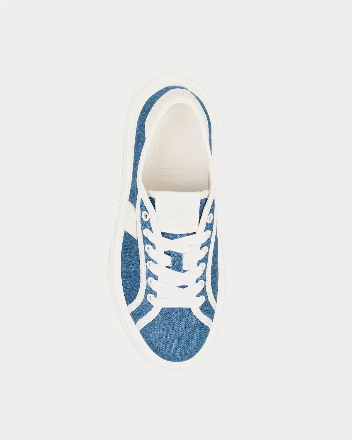 City Platform Denim Medium Blue Low Top Sneakers