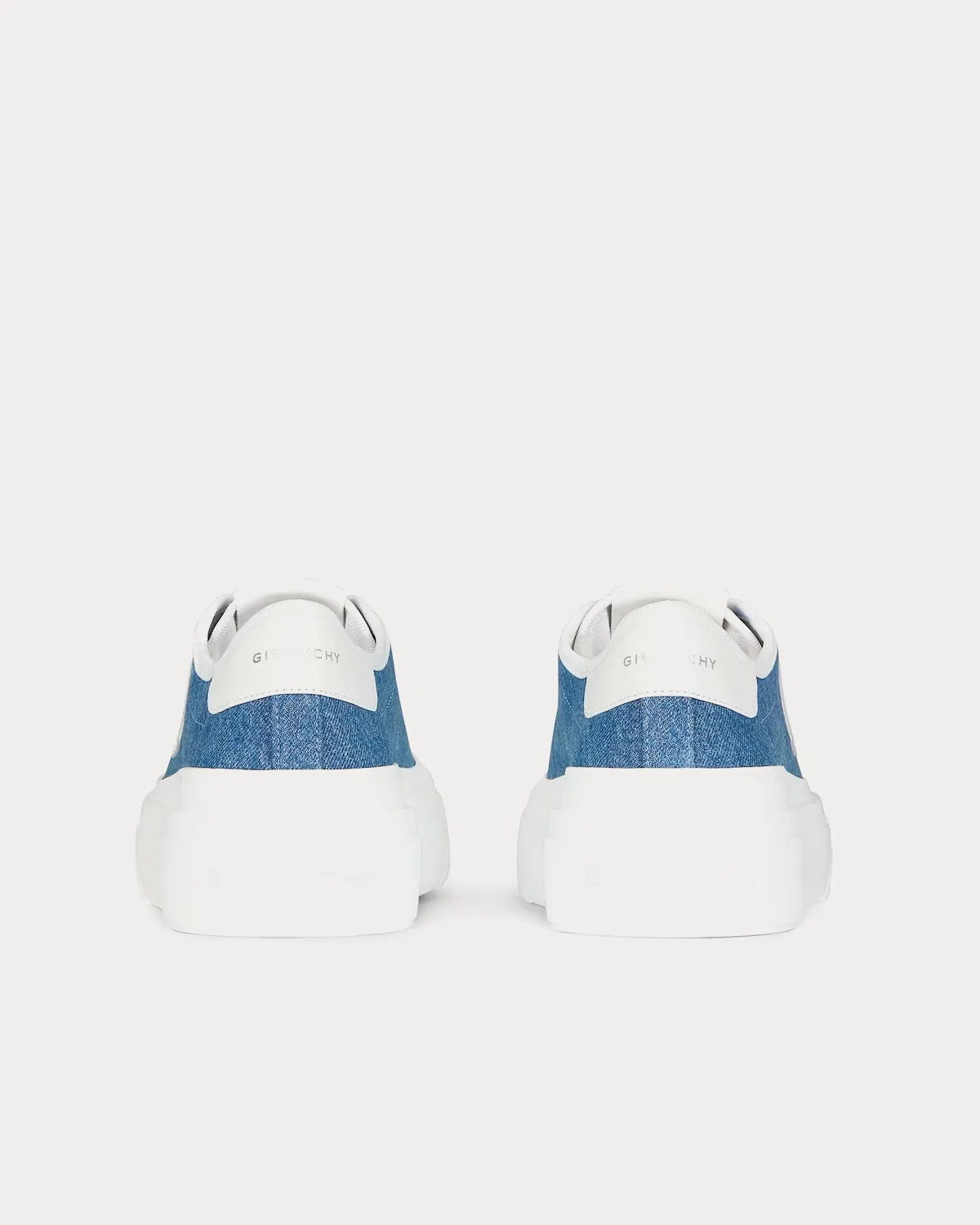 City Platform Denim Medium Blue Low Top Sneakers