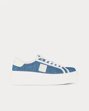 City Platform Denim Medium Blue Low Top Sneakers