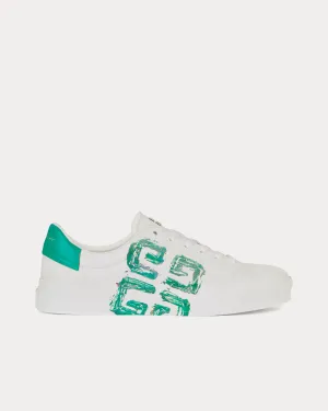 City Sport 4G Print Leather White Low Top Sneakers