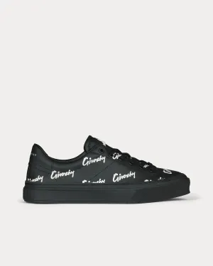 City Sport all-over GIVENCHY Printed Leather Black Low Top Sneakers