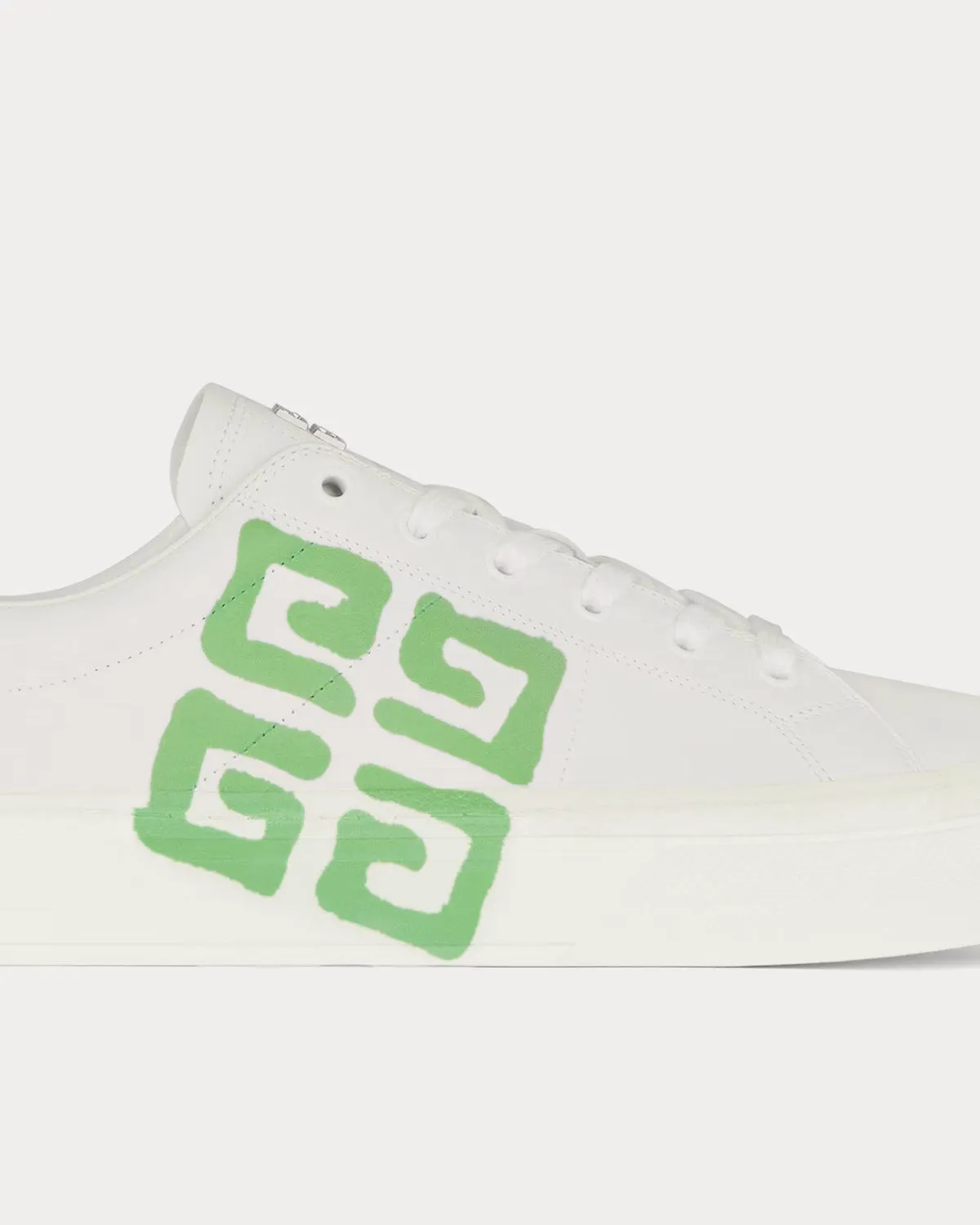 City Sport Leather White / Mint Green Low Top Sneakers