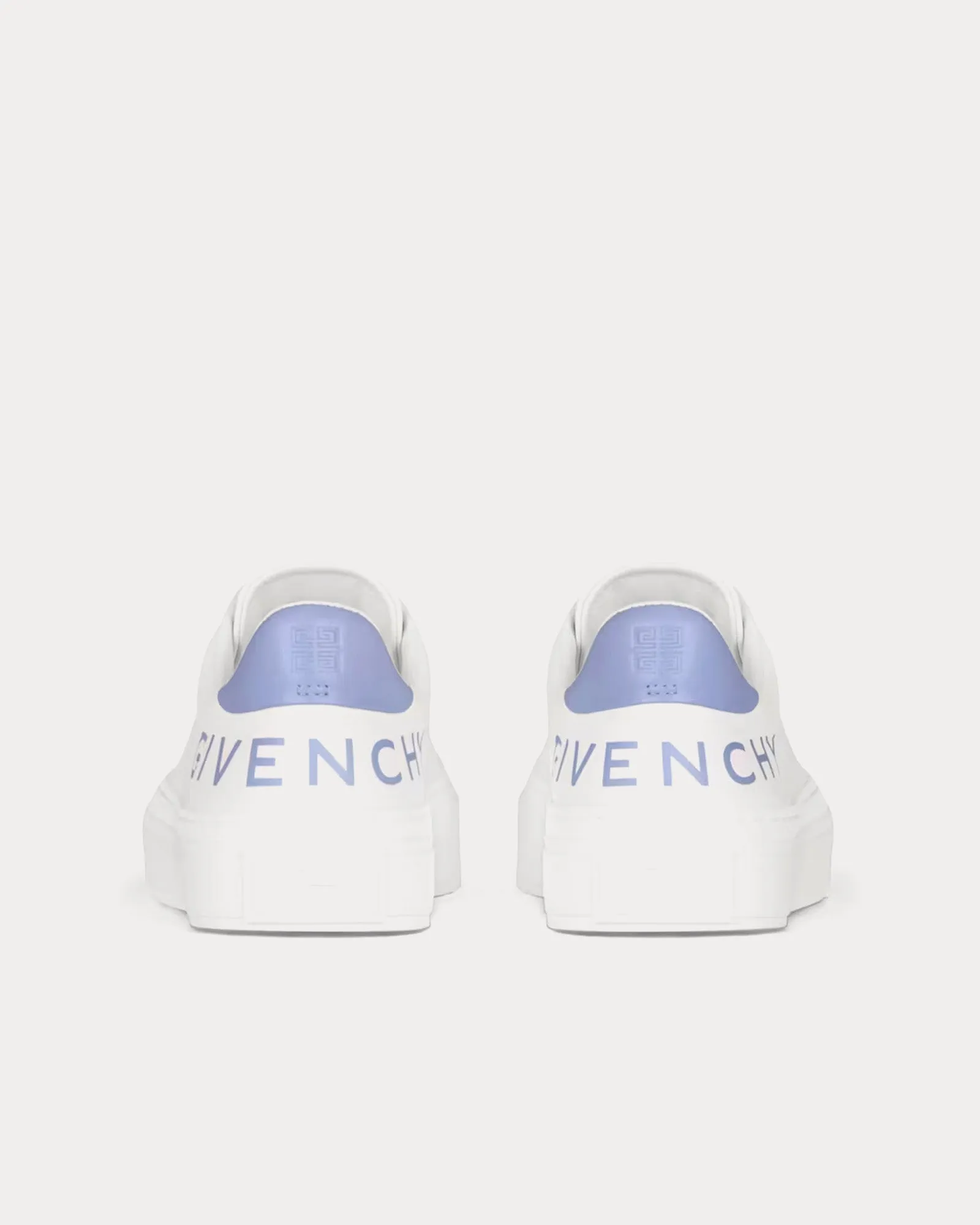 City Sport Printed Givenchy Logo Leather White / Lilac Low Top Sneakers