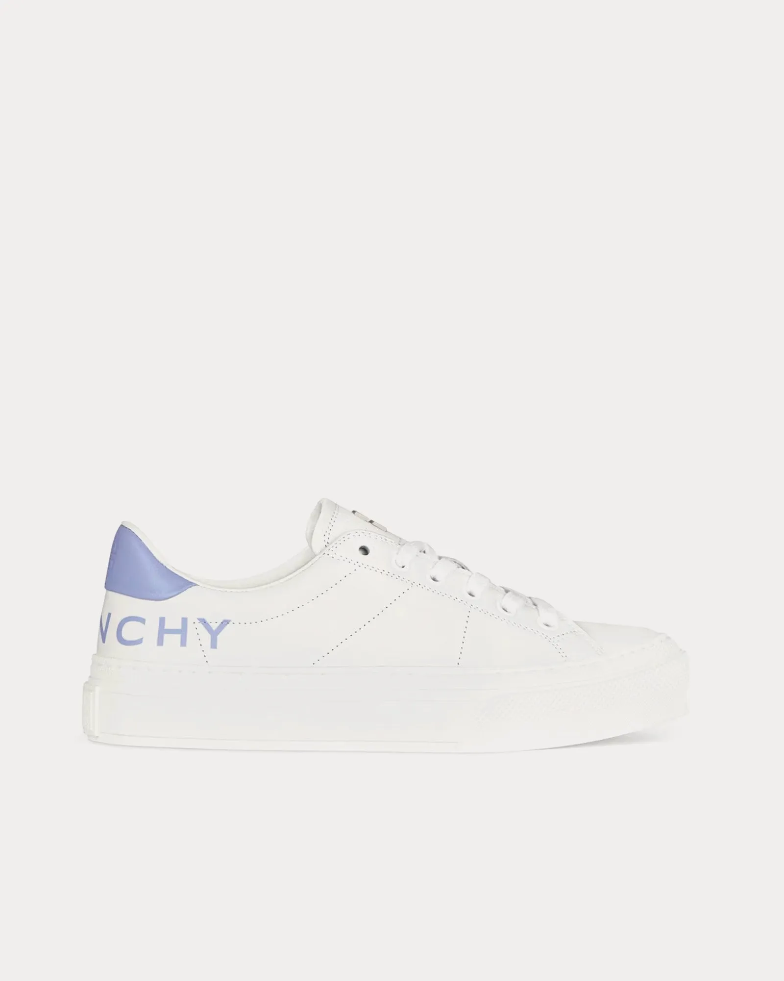 City Sport Printed Givenchy Logo Leather White / Lilac Low Top Sneakers