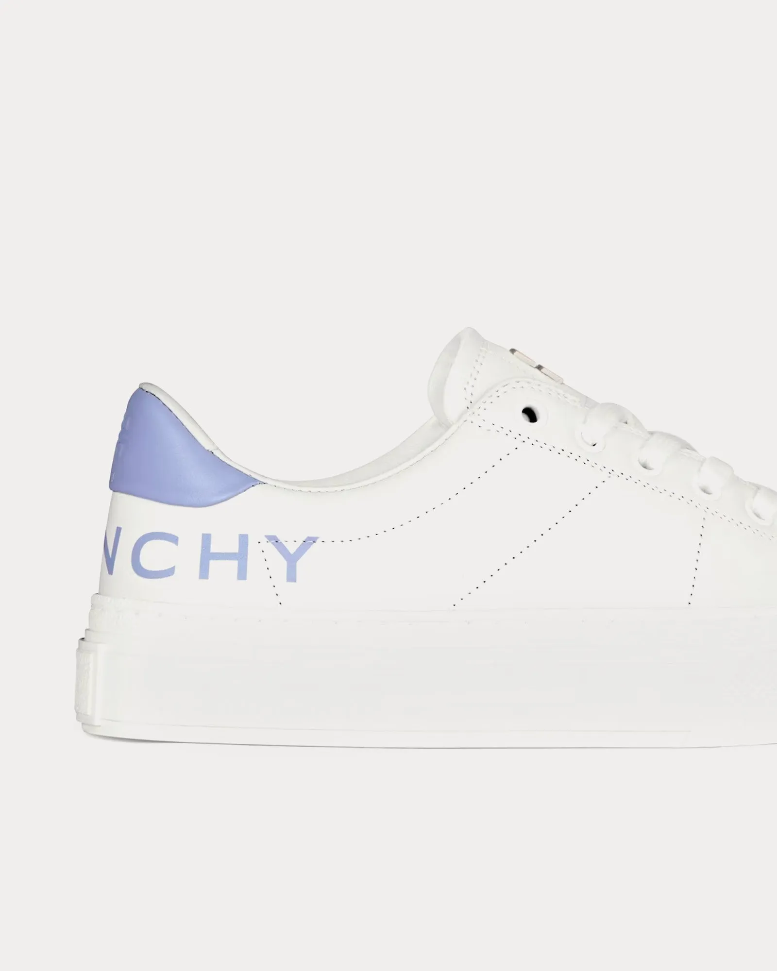 City Sport Printed Givenchy Logo Leather White / Lilac Low Top Sneakers