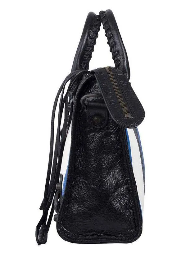 Classic City S Bag -  White & Blue Stripes