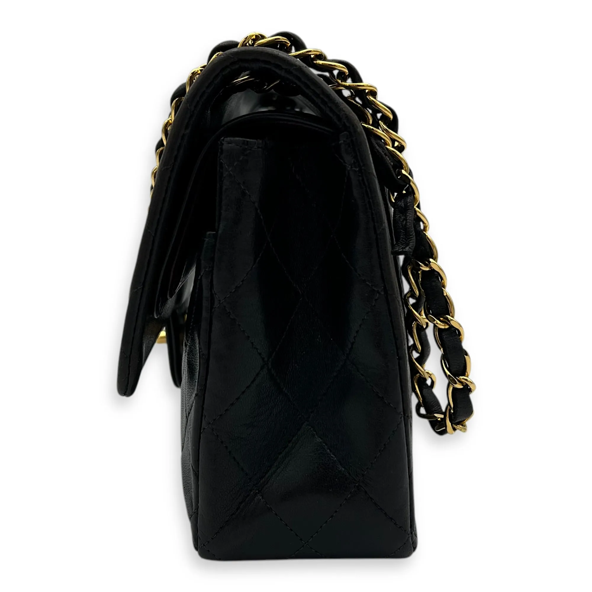 Classic Shoulder Bag Black in Lambskin, Gold hardware