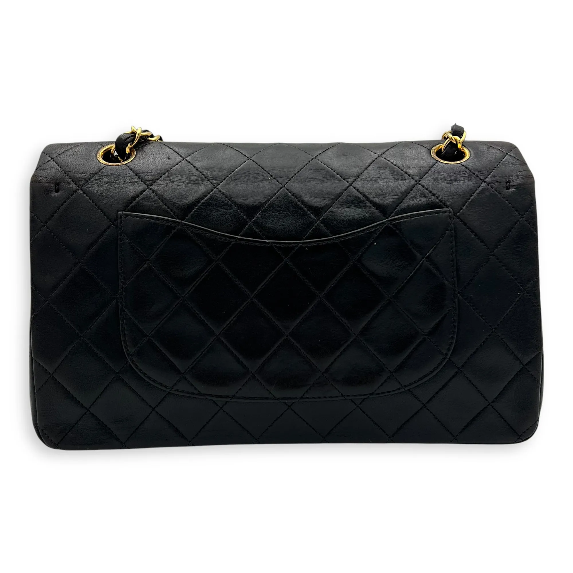 Classic Shoulder Bag Black in Lambskin, Gold hardware
