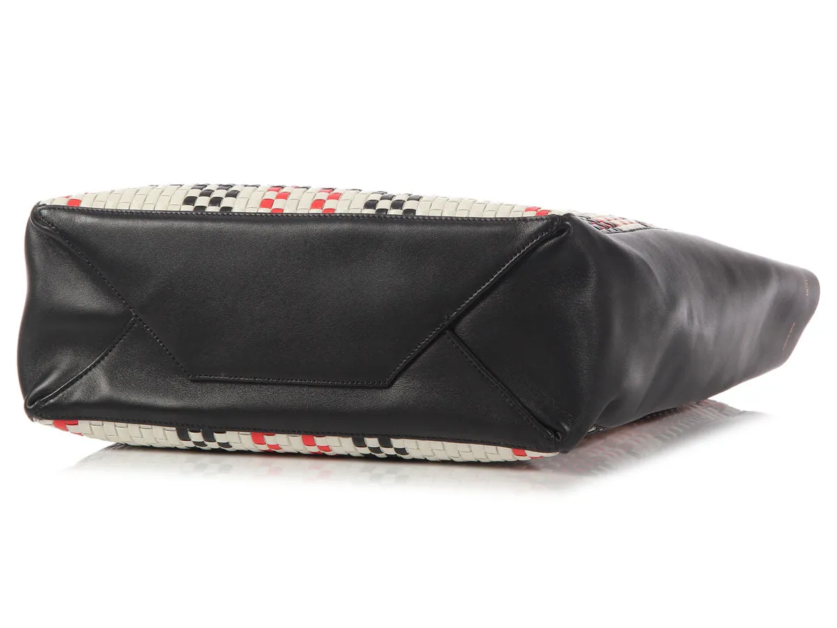 Céline Woven Plaid Tote