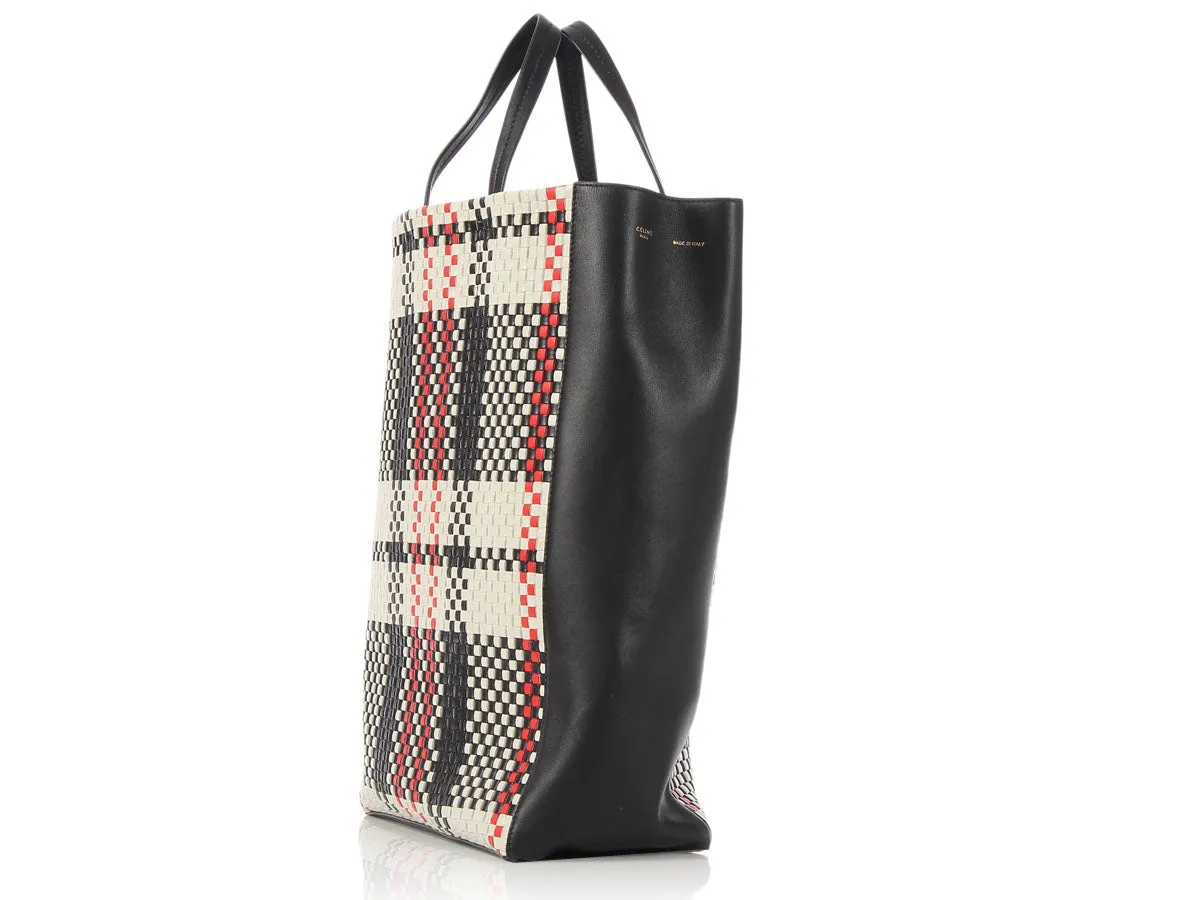 Céline Woven Plaid Tote
