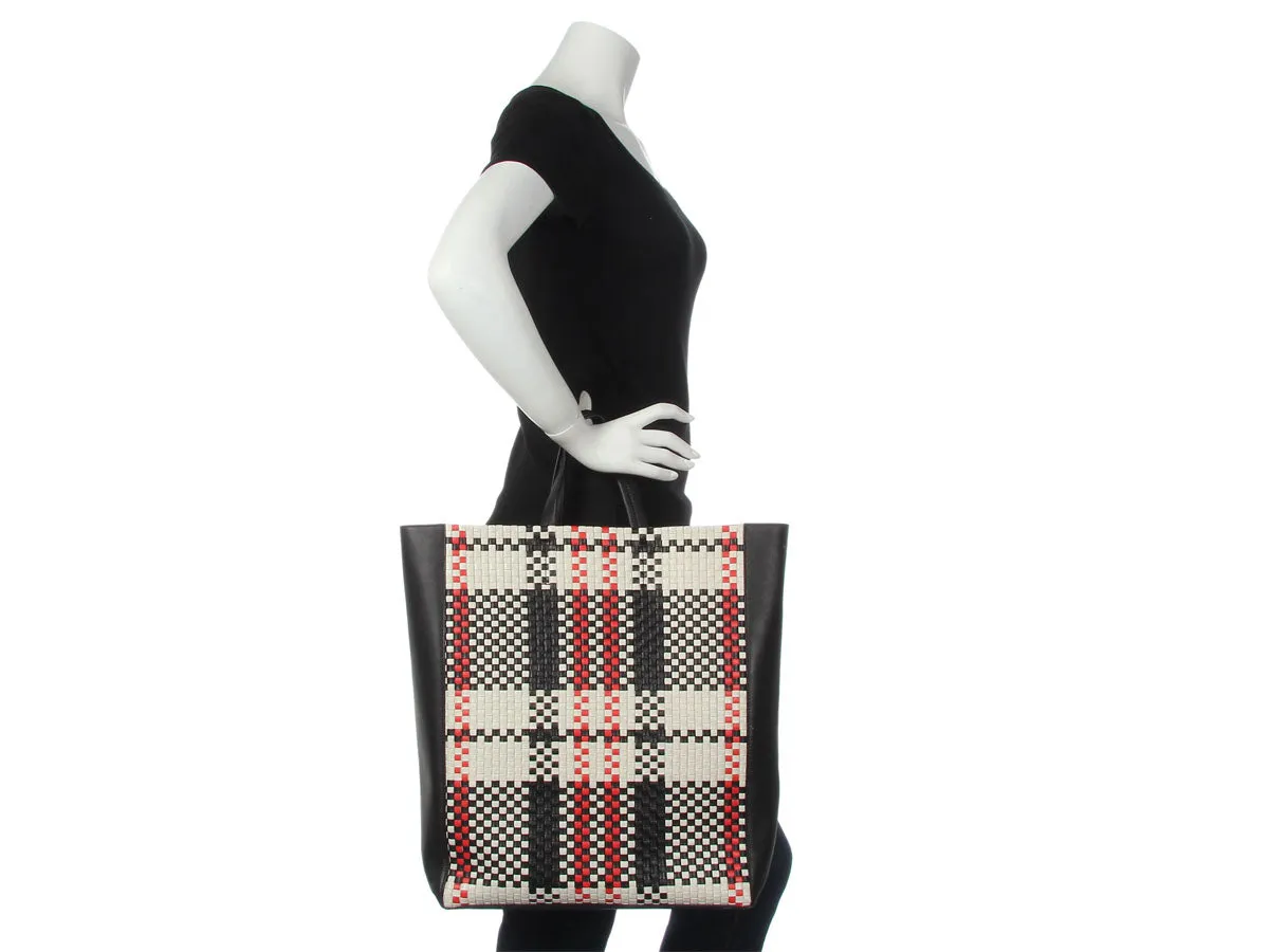 Céline Woven Plaid Tote