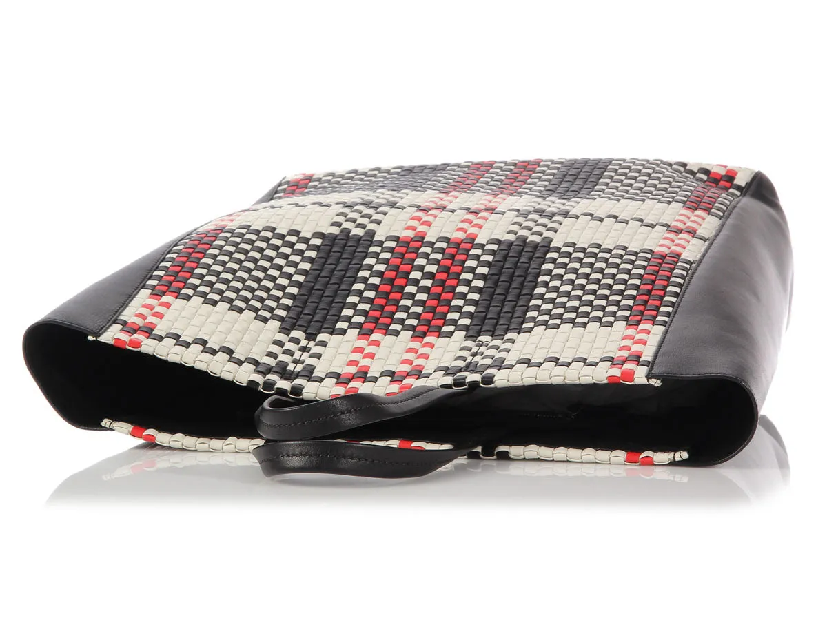Céline Woven Plaid Tote