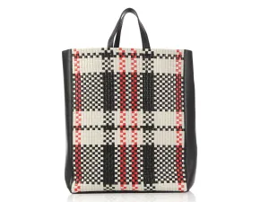 Céline Woven Plaid Tote