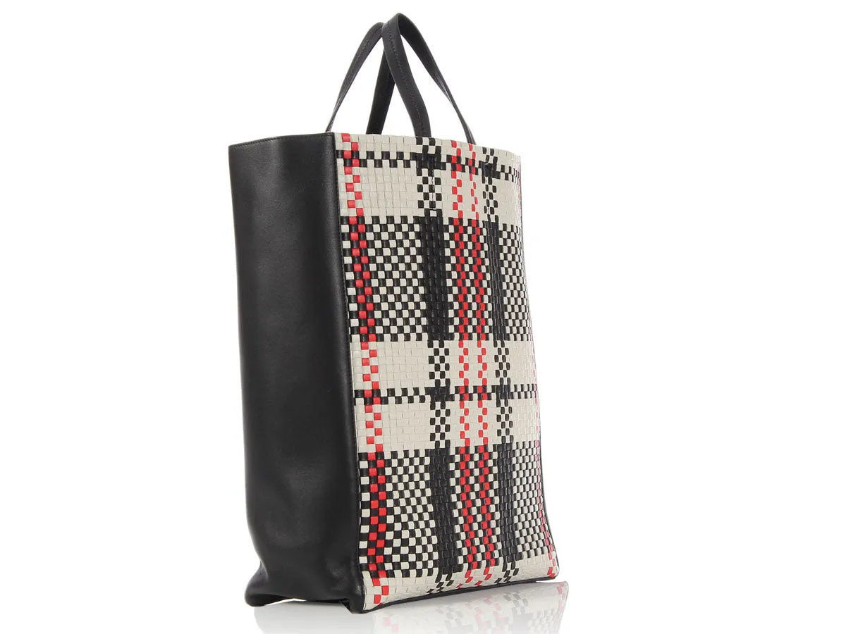 Céline Woven Plaid Tote