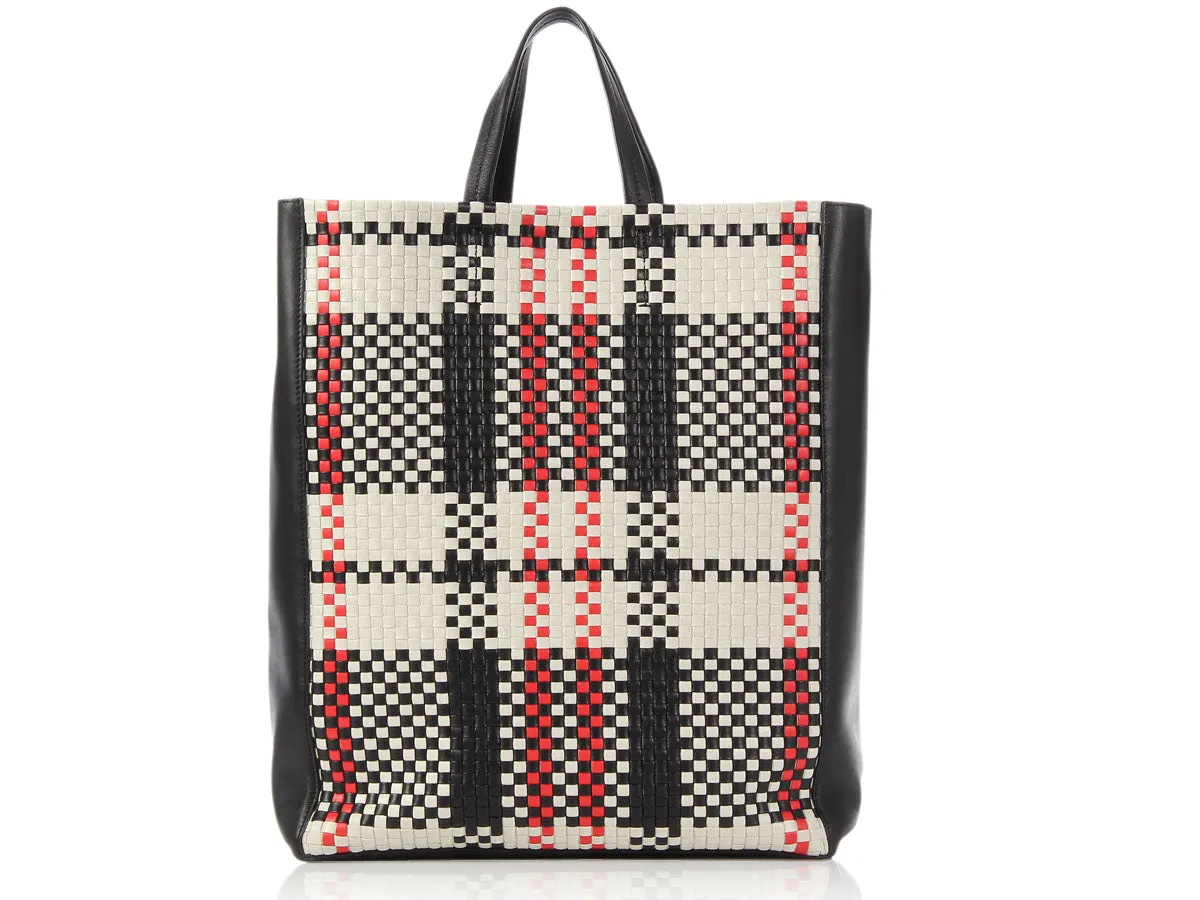 Céline Woven Plaid Tote