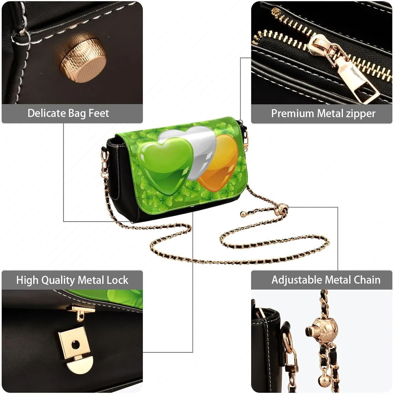 Crossbody Bags for Women Trendy Women's Black Shoulder Bag Small PU Leather Flap Cross Body Bag Handbags