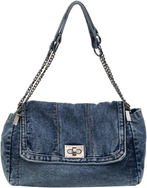 Denim Crossbody Bag Jean Purses for Women Denim Handbags Clutch Purse Shoulder Bags