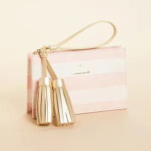 Emmy Wristlet Pink Stripe