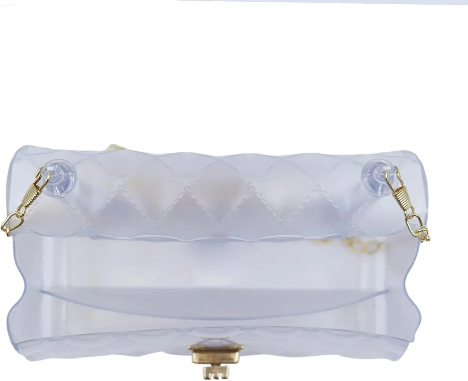 Fashion Candy Color Jelly Crossbody Bag for Women Girls Transparent Satchel Shoulder Handbag with Beaded Top Handle