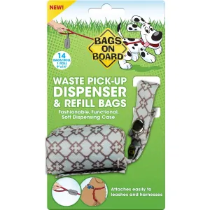 Fashion Dispenser and Poop Bag Refills Chevron Print 14 bags