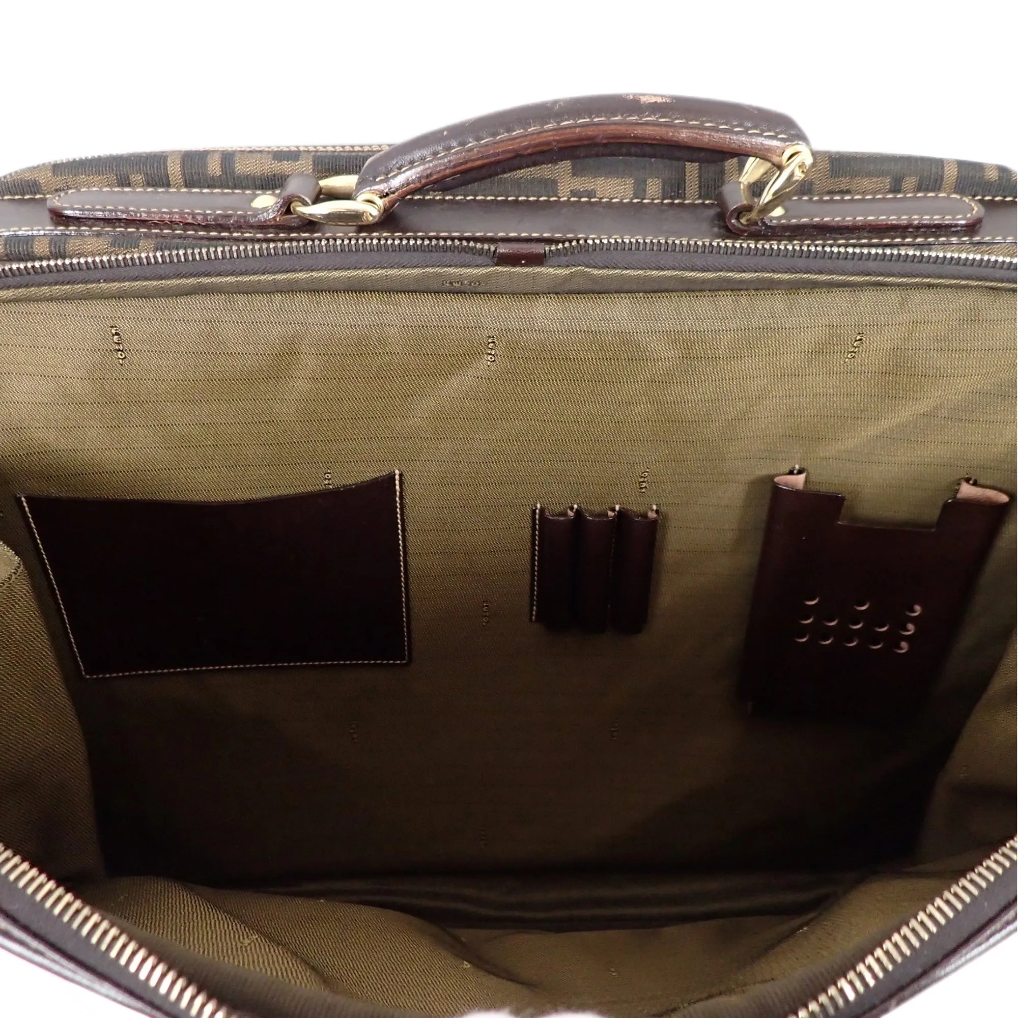 *FENDI フェンディ ズッカ柄 ビジネスバッグ ブリーフケース P28455V