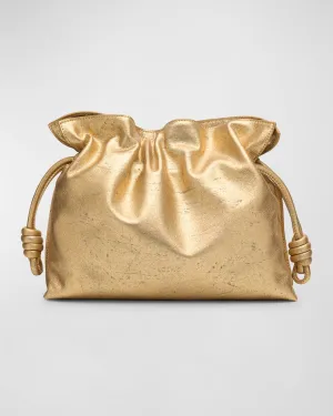 Flamenco Clutch Bag in Metallic Leather