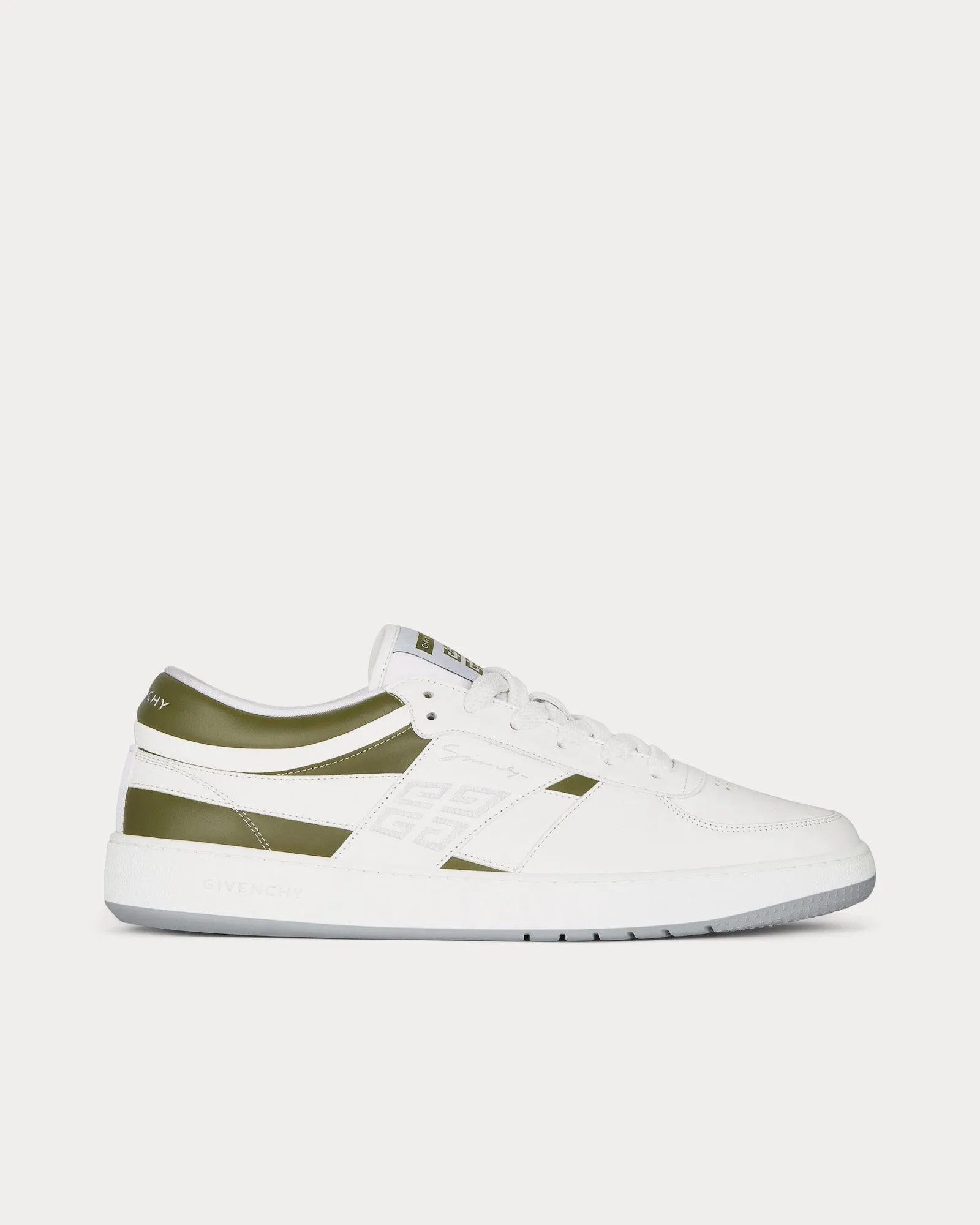 G Move Leather White / Khaki Low Top Sneakers
