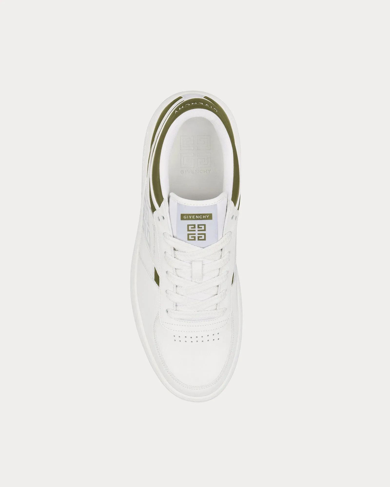 G Move Leather White / Khaki Low Top Sneakers