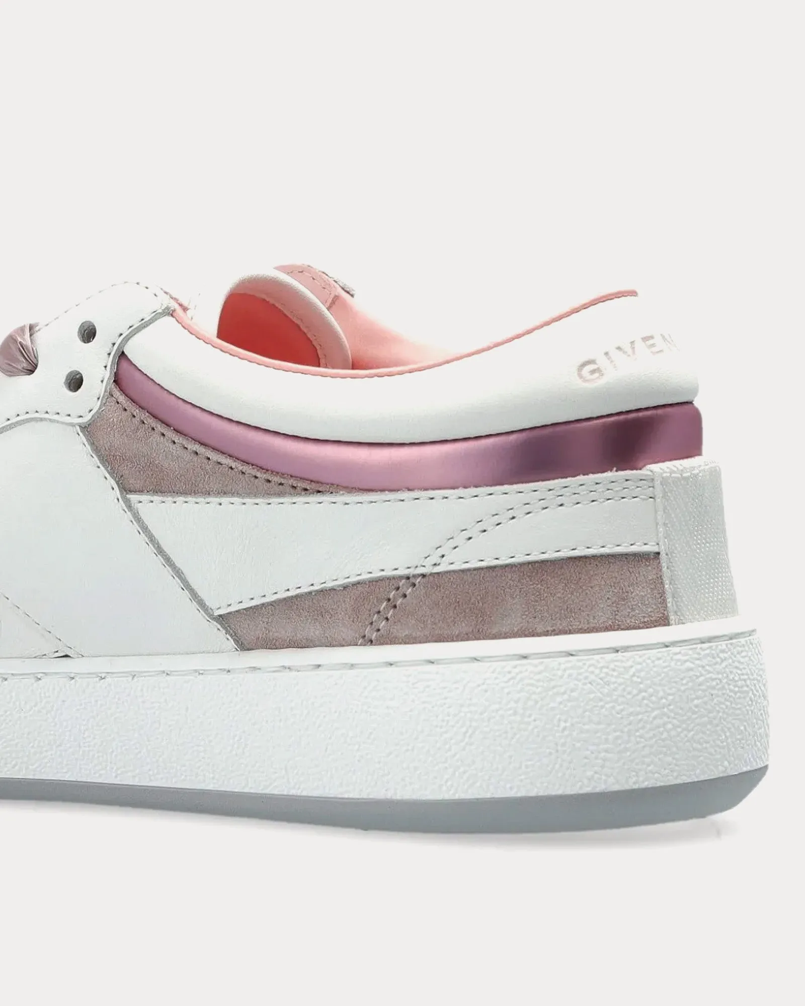 G Move Leather White / Pink Low Top Sneakers