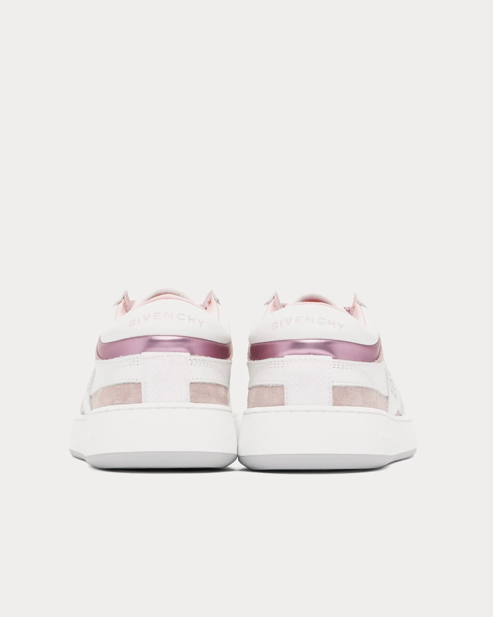 G Move Leather White / Pink Low Top Sneakers