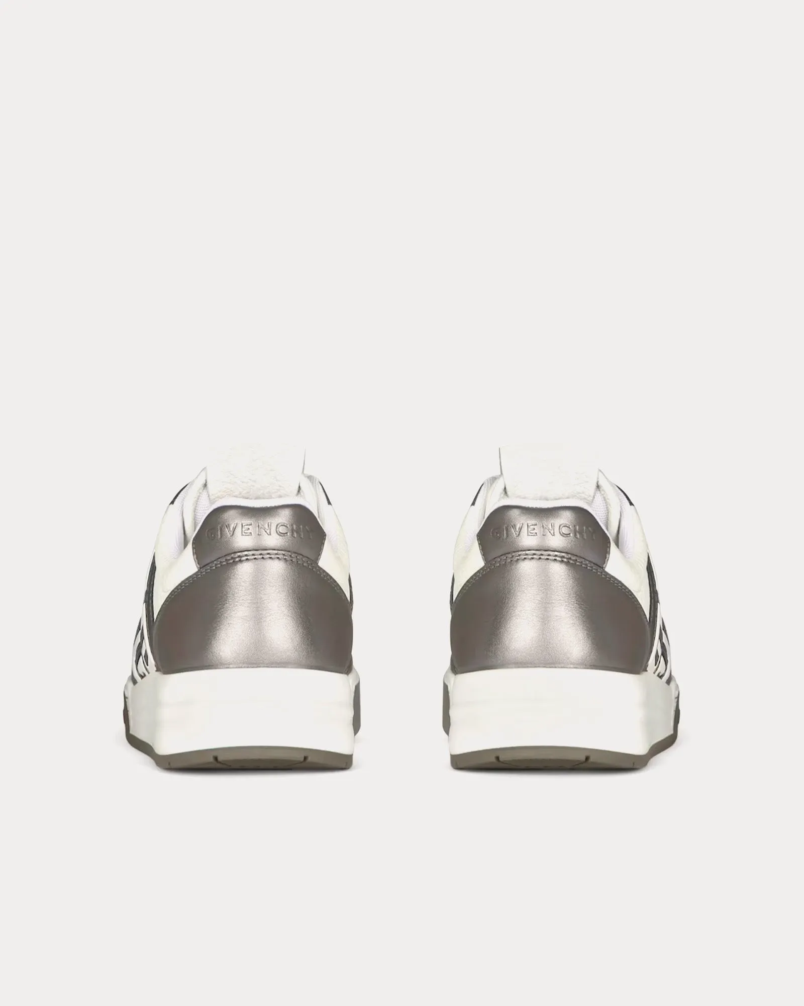 G4 Laminated Leather White / Silvery Low Top Sneakers
