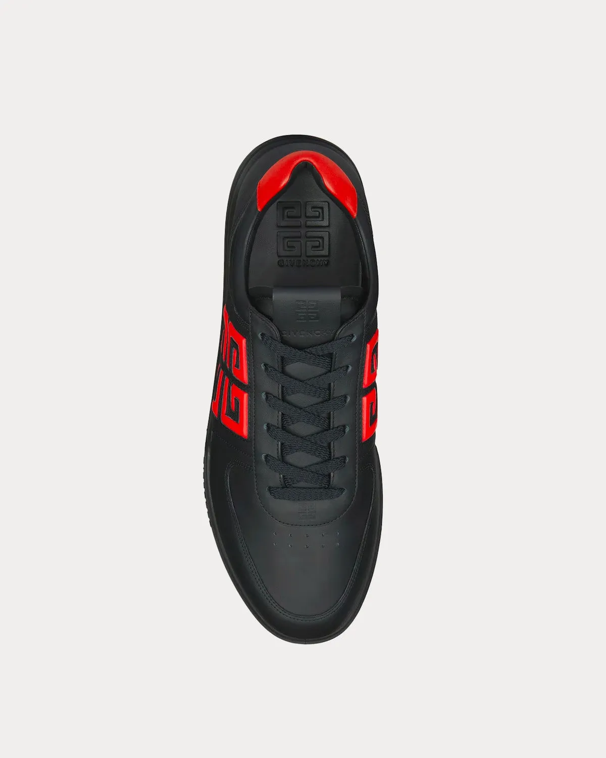 G4 Leather Black / Red Low Top Sneakers