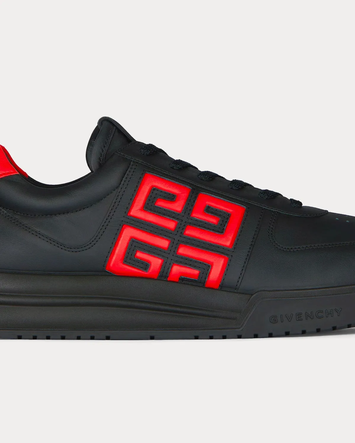 G4 Leather Black / Red Low Top Sneakers