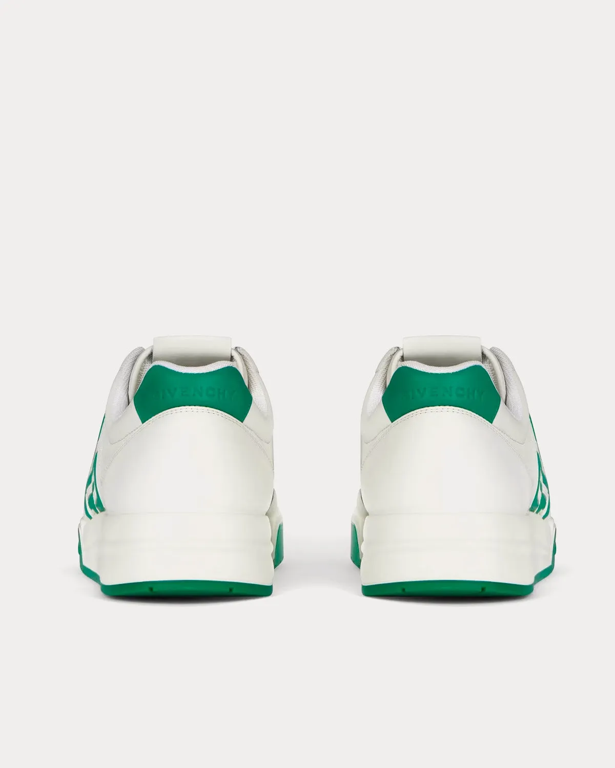 G4 Leather White / Green Low Top Sneakers