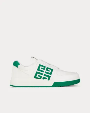 G4 Leather White / Green Low Top Sneakers