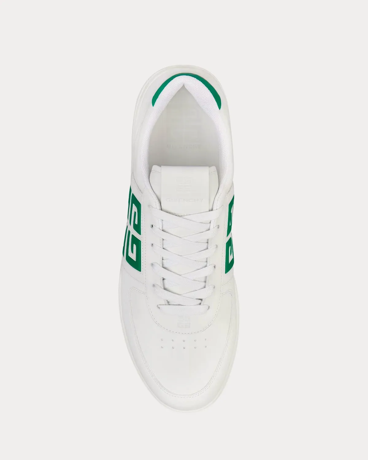 G4 Leather White / Green Low Top Sneakers