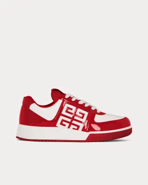 G4 Patent Leather Red / White Low Top Sneakers