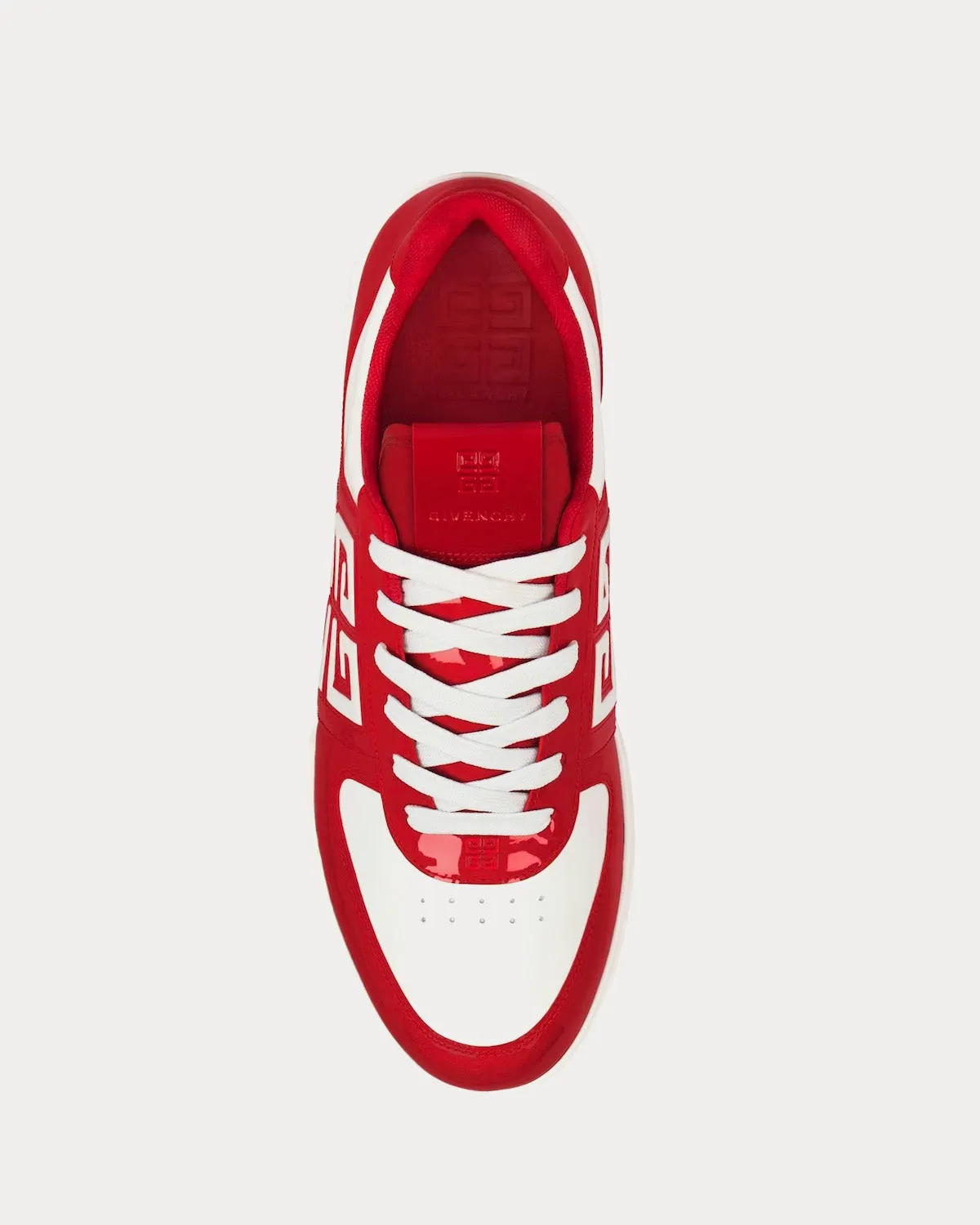 G4 Patent Leather Red / White Low Top Sneakers
