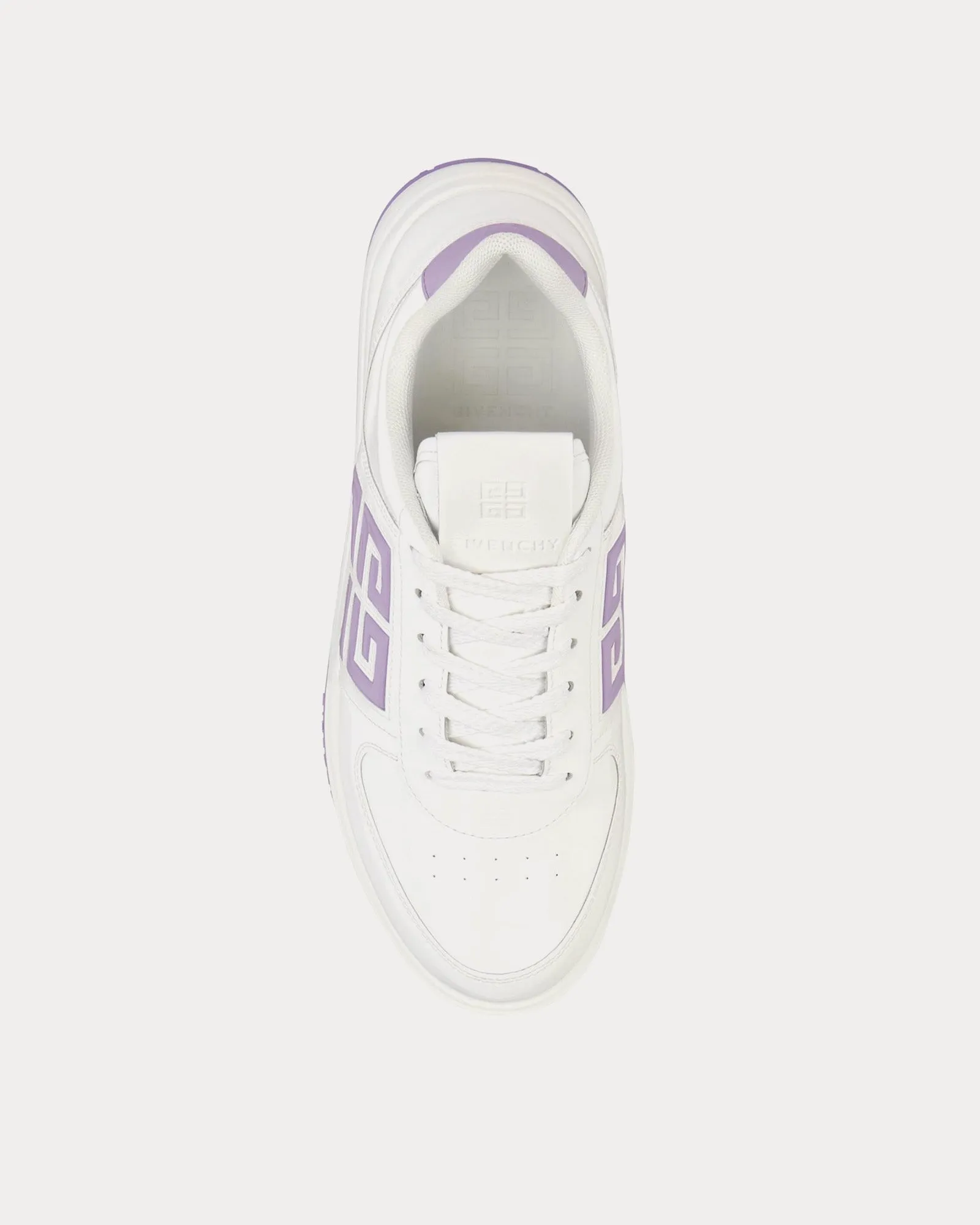 G4 Patent Leather White / Lilac Low Top Sneakers