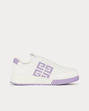 G4 Patent Leather White / Lilac Low Top Sneakers
