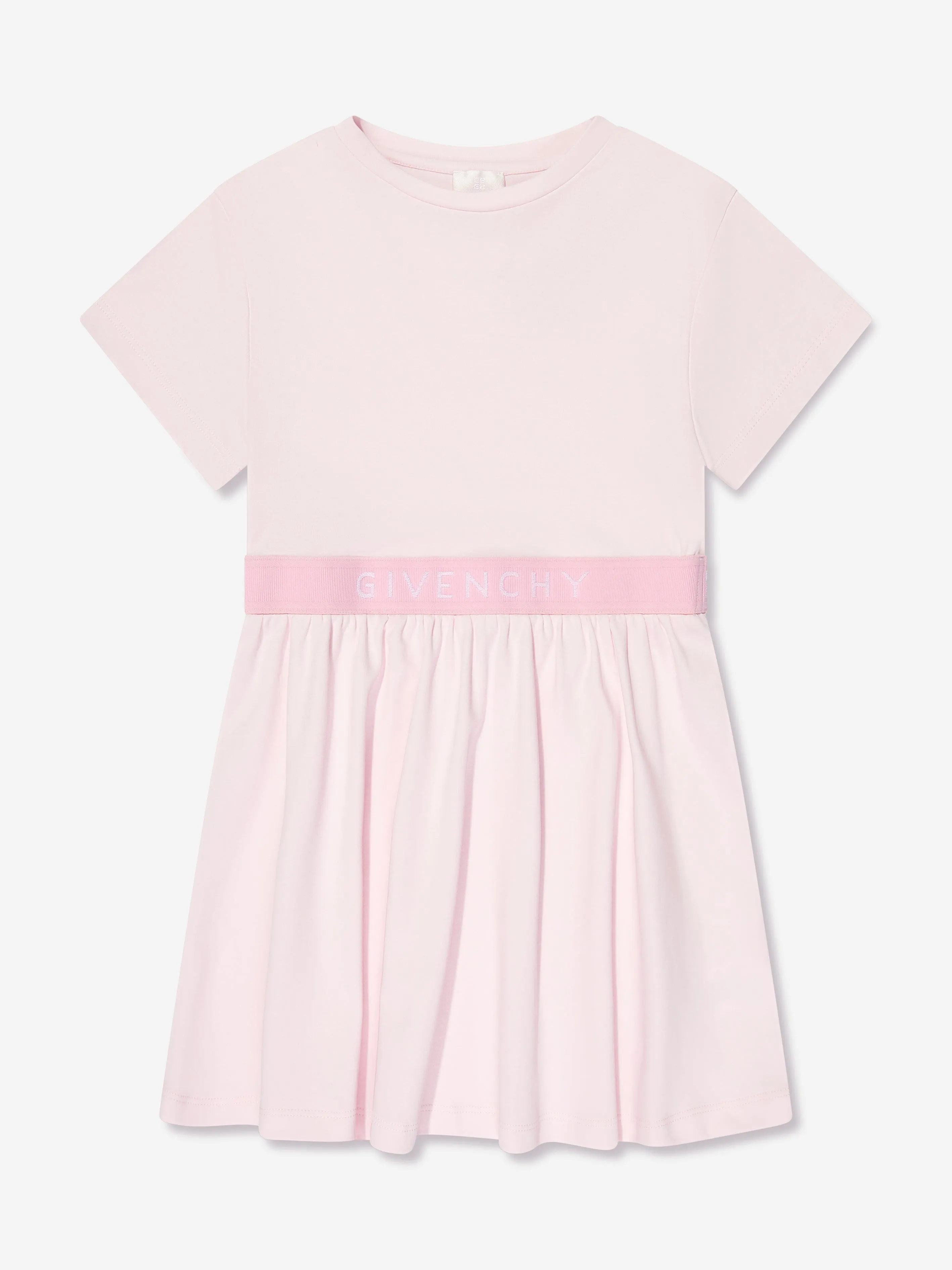 Givenchy Girls Jersey Logo Dress in Pink