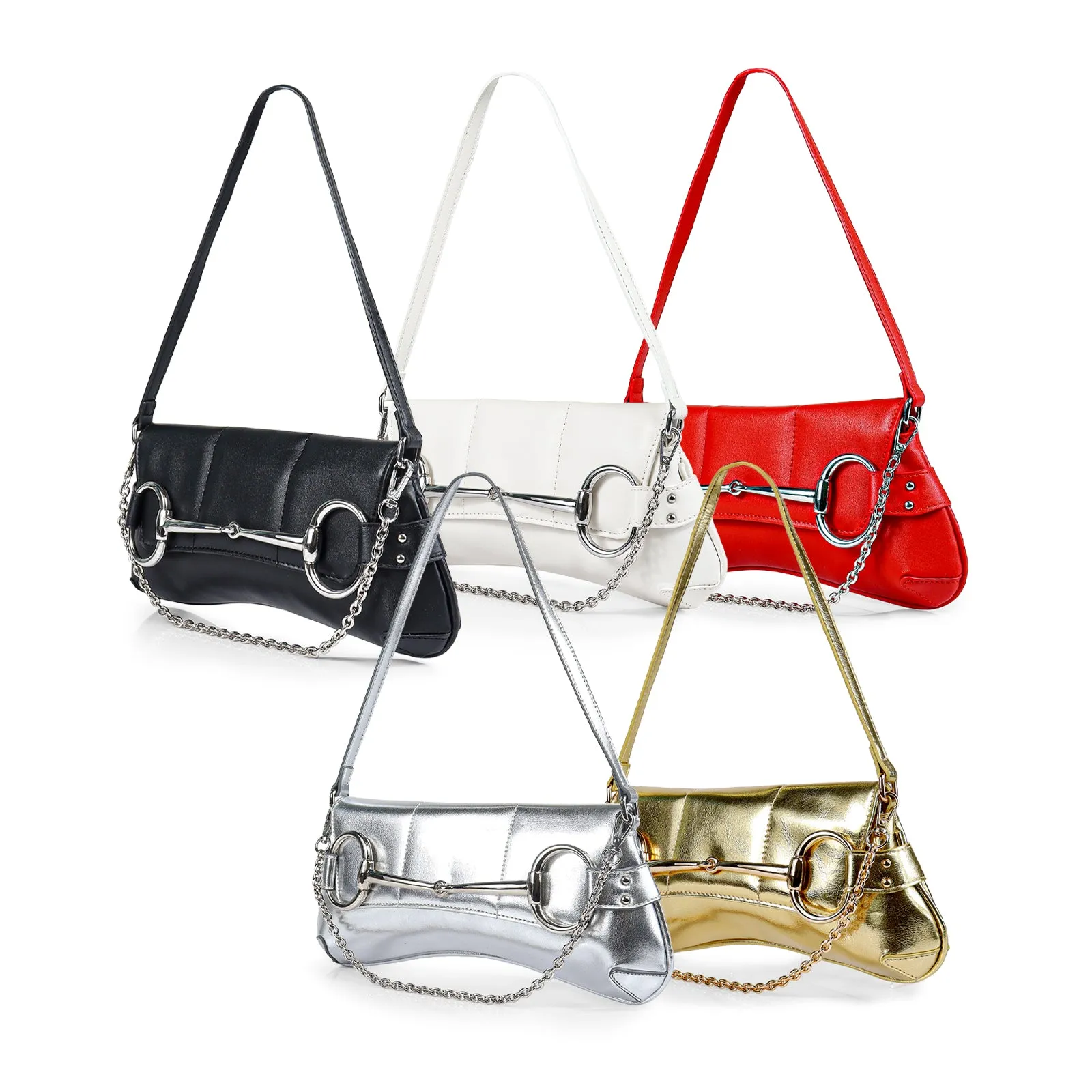 H-LOCK PADDED SHOULDER BAG - RED