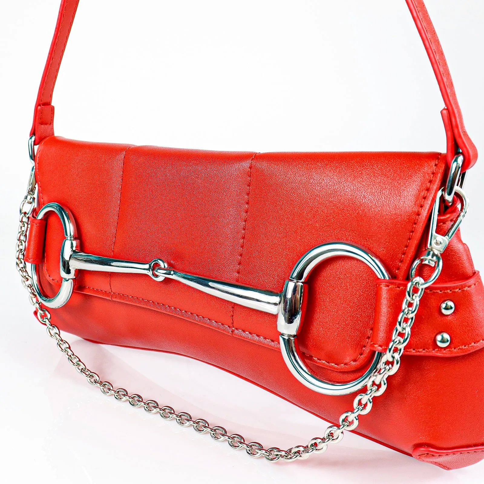 H-LOCK PADDED SHOULDER BAG - RED