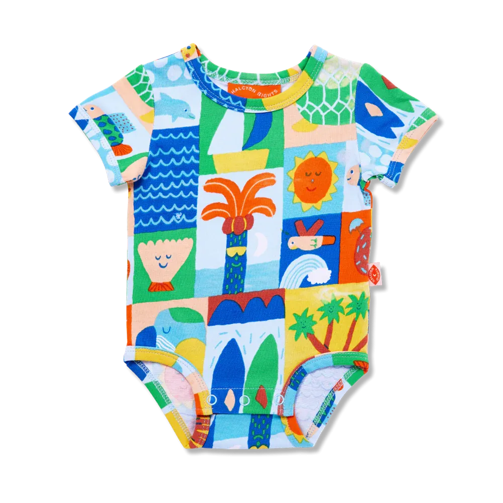 Halcyon Nights: Short Sleeve Bodysuit Hello Sunshine