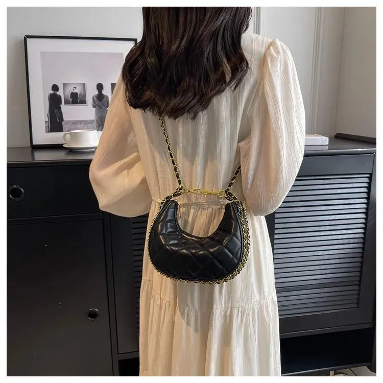 Half Moon Chain Sling Bags
