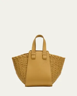 Hammock Woven Leather Compact Top-Handle Bag