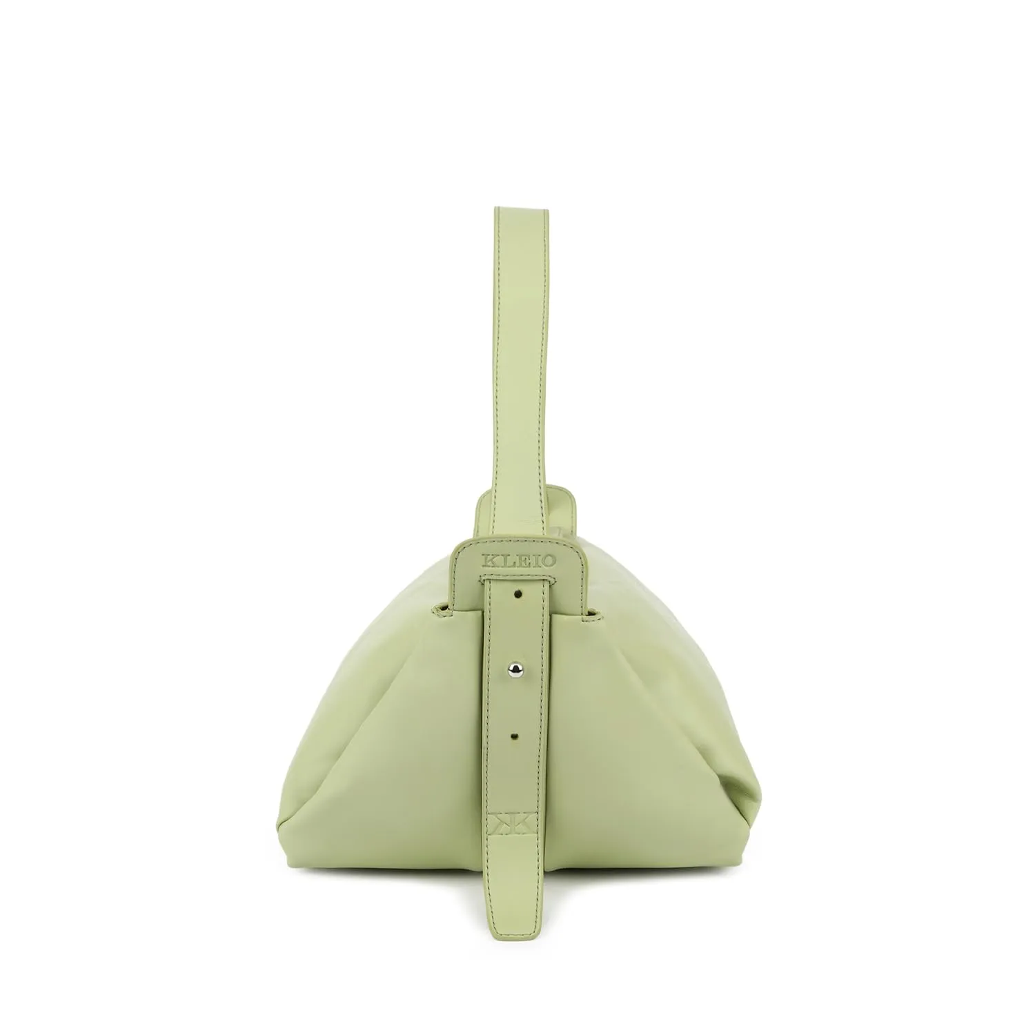 KLEIO Vegan Leather Soft Structured Handbag for Women (Olive Green)