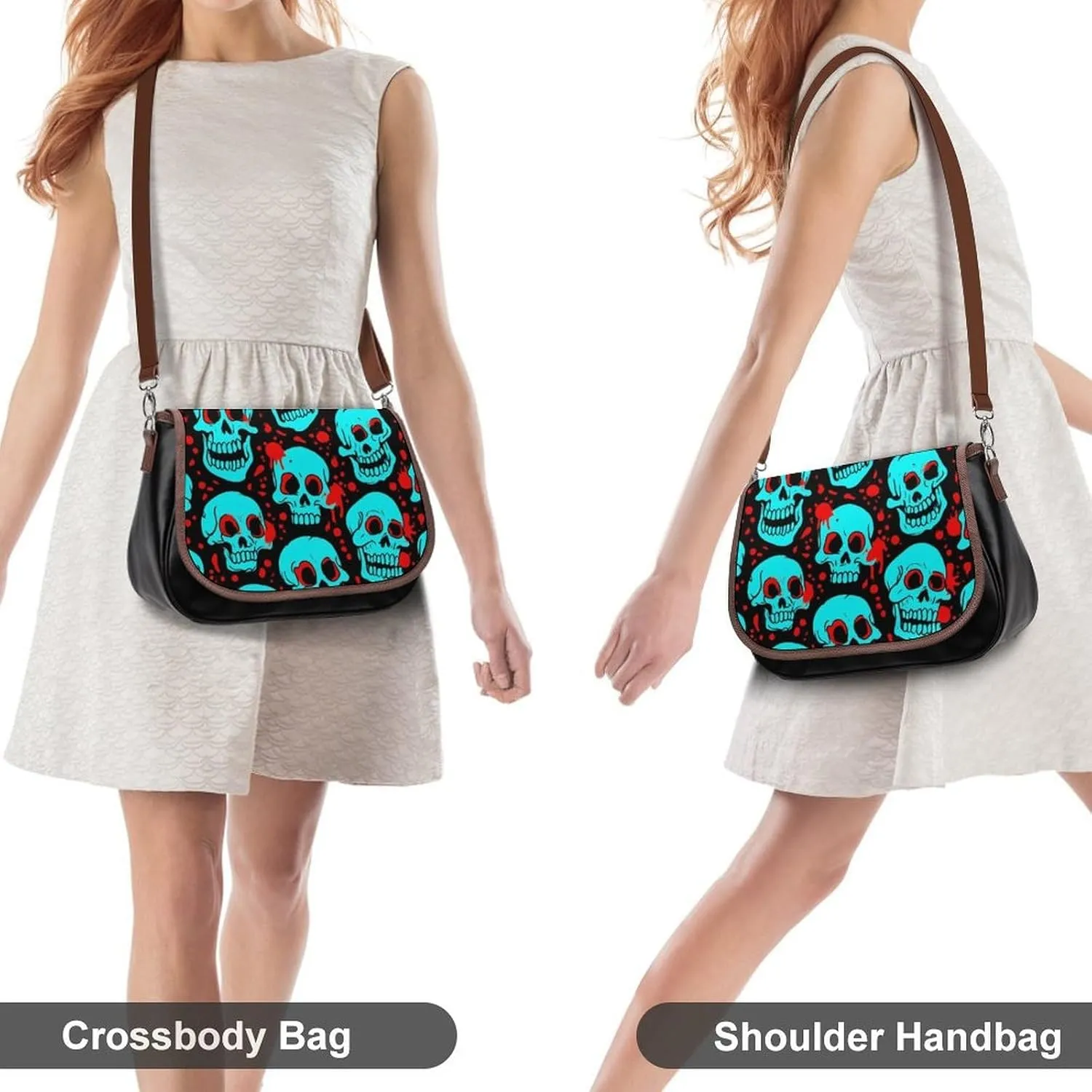 Large Crossbody Bag Travel Fashion Shoulder Bag Waterproof Leather Purse