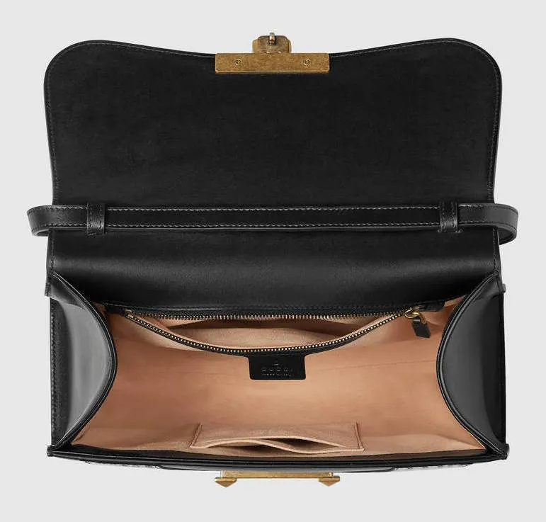 Leather & Snakeskin Top Handle Bag