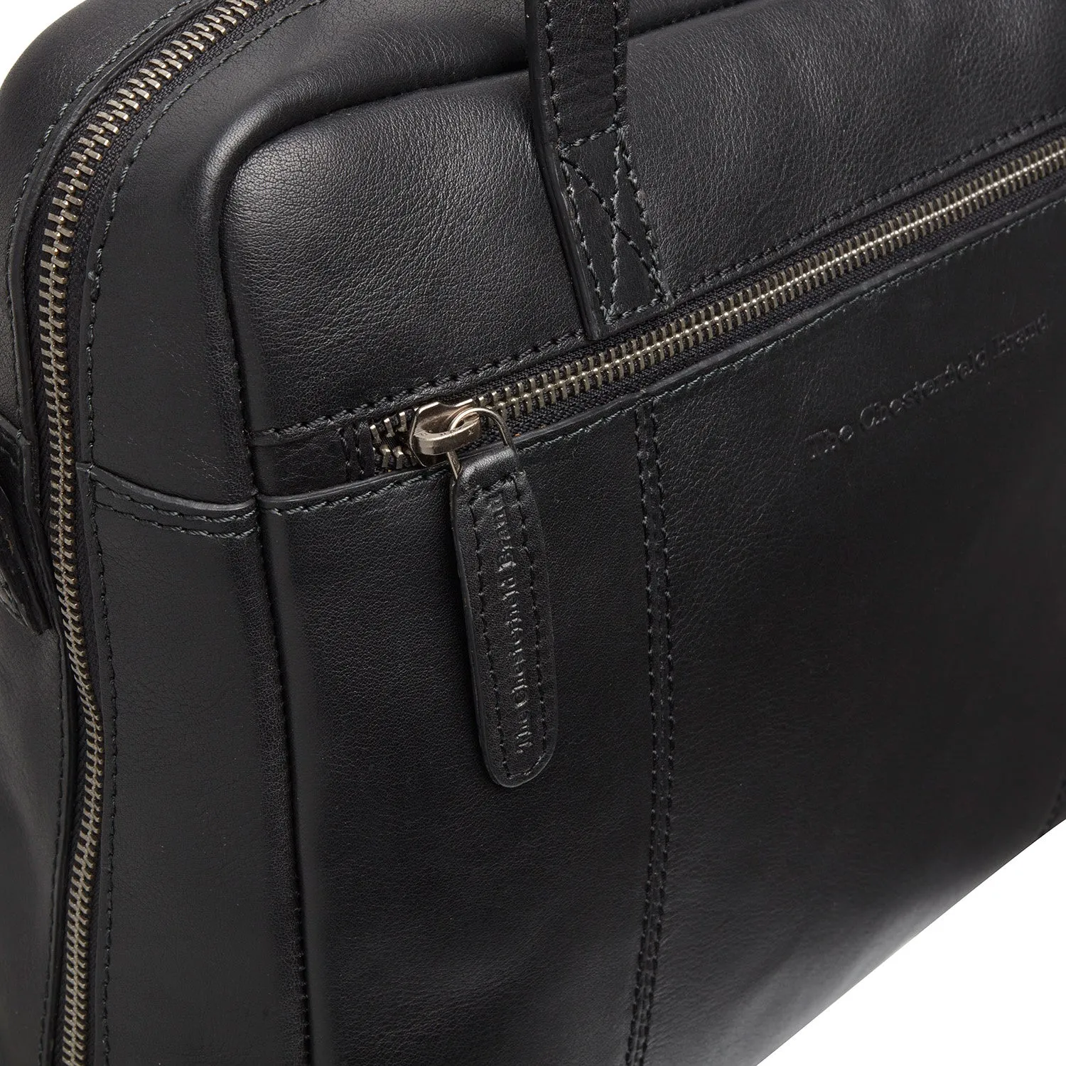 Leather Shoulder Bag Black Puglia